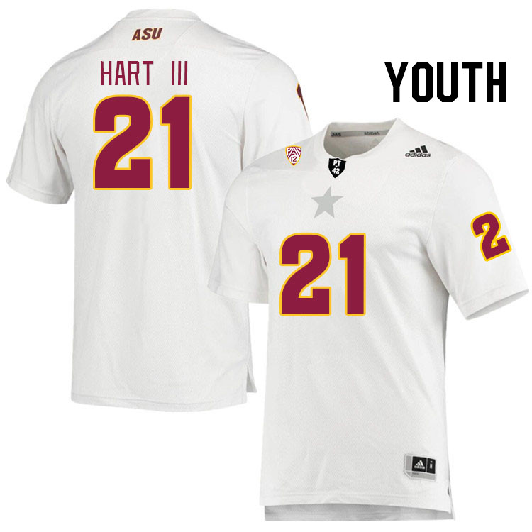 Youth #21 George Hart III Arizona State Sun Devils College Football Jerseys Stitched Sale-White